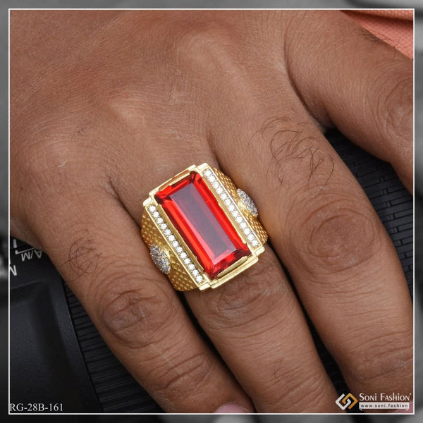 Buy Blue N Red Diamond Ring | Kasturi Diamond